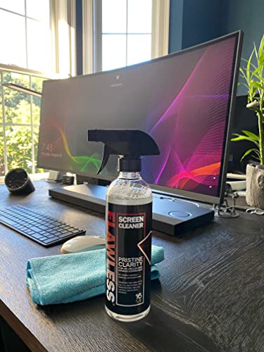 Flawless Screen Cleaner Spray With Microfiber Cleaning Cloth For Lcd, Led Displays On Computer, Tv, Ipad, Tablet, Phone, And More (Single) #TOP4