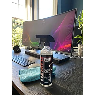Flawless Screen Cleaner Spray with Microfiber Cleaning Cloth for LCD, LED Displays on Computer, TV, iPad, Tablet, Phone, and More (Single)