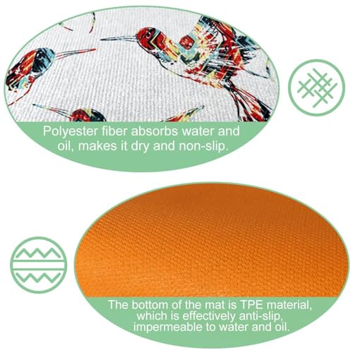 Tapis de cuisine antidérapant évite les glissades et retient l'eau