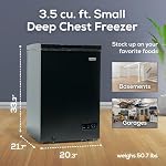 Igloo 3.5 Cu. Ft. Congélateur de poitrine avec panier amovible, gammes de température de porte en position libre From-10° à 10° F, Drain d'eau de défrost avant, parfait pour les maisons, Garages, Sous-sols, VR