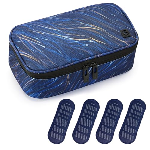 ALLCAMP Insulin Kühltasche Kühlbox für Tragbarer Organizer Diabetiker Medikamente mit Eisbeuteln, Isolierfutter und Stiftaufbewahrung
