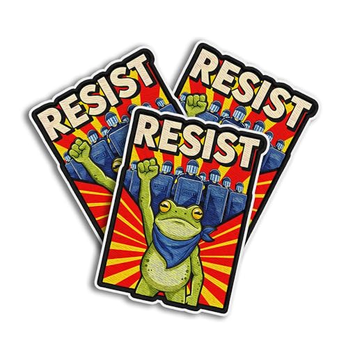 Resist Portland Frog Symbol of Quirky Protest Humorous Resistance Artist Meme Decal Sticker for Tumbler, Mug, Laptop, Phones, Car, Water Bottles