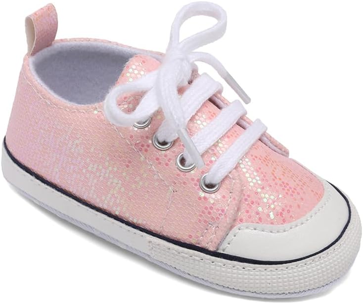 Sekantrol Unisex Baby Girls Boys Shoes Infant Soft Sole Canvas Newborn First Walkers High Top Anti-Slip Sneakers image 3
