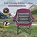 Northroad Oversized XL Padded Camping Chair w/Cell Phone Holder, Large Camp Lounge Chair, Foldable Lawn Chair w/Cup Holder,Carry Bag for Outdoor Hiking, Beach, Picnics, Heavy-Duty 400-lbs Capacity