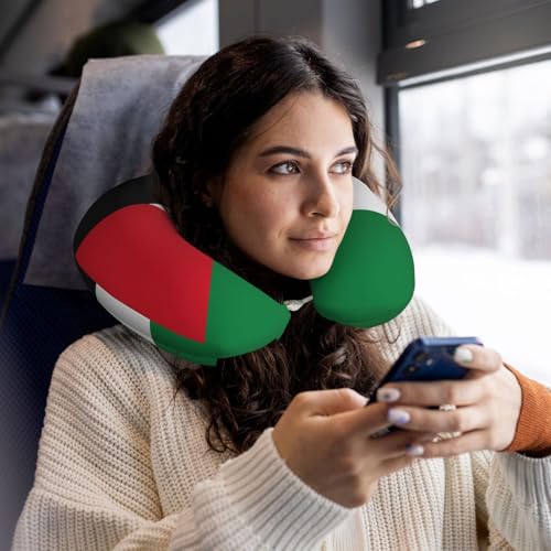 Almohada de viaje de espuma viscoelástica negra miniatura 6