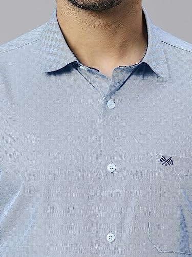 Image of Thomas Scott Men's Cotton Slim Fit 100% Formal Shirt with Spread Collar and Full Sleeves