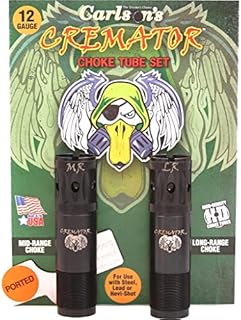 Carlson's Choke Tube Remington Cremator Ported Waterfowl Choke Tubes, 12 Gauge, MR & LR, Black