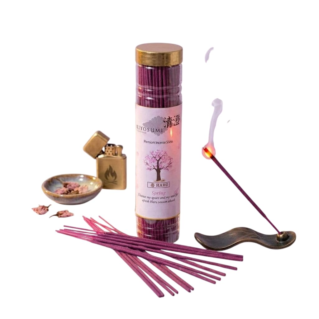Kiyosumi Premium Incense Sticks Haru (Spring) – Cherry Blossom & Renewal | Floral Calming Fragrance for Meditation, Relaxation & Daily Rituals-image-43