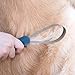 TWZKXC 1 Pack Pet Dual-Sided Grooming Blade, Shedding Brush with Stainless Steel Blades, for All Dog Coat Types, with Soft Grip Handle, Pet Hair Removal Tools