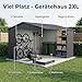 Albatros Gerätehaus 2XL | Anthrazit RAL 7016 | 259x313x192cm (15,5 m³) | abschließbar inkl. Schloss & Werkzeughaken | Gartenhaus aus verzinktem wetterfestem Metall | Geräteschuppen Gartenschrank