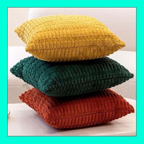 Housse de coussin lot de 2 en coton-polyester avec fermeture éclair