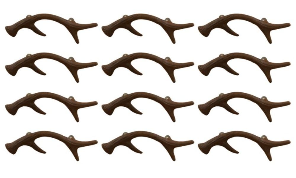Midwest Craft House 12 Handles Pulls Deer Antler Drawer Cabin Man Cave Door Dresser Elk Ranch Decor Dark Rustic Brown Color