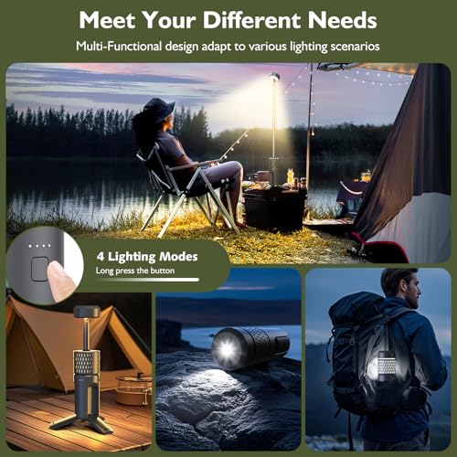 Lanterne de camping rechargeable étanche IP54 pour la pêche