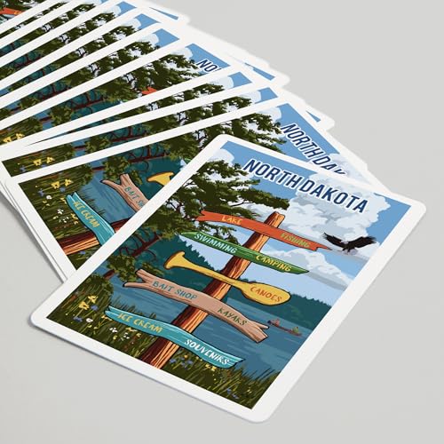 Baraja de cartas Poker North Dakota 52 piezas miniatura 5