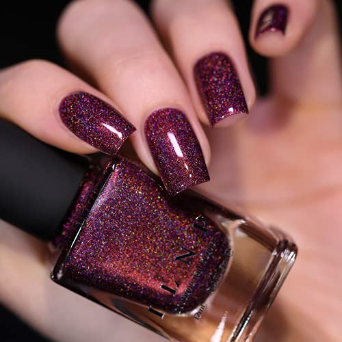 Image of ILNP Broadway - Saturated Wine-Red Ultra Holo Nail Polish