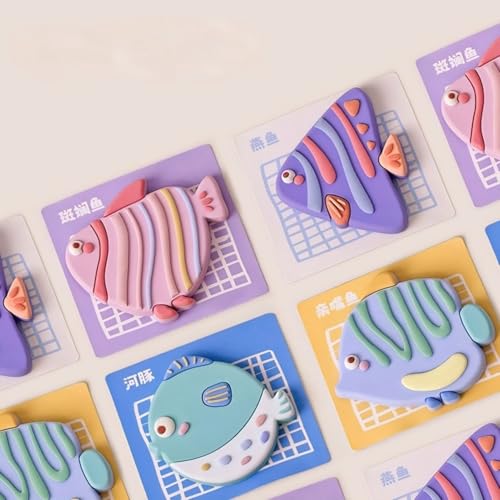 Juego de 4 Imanes Decorativos Peces Tropicales Realistas