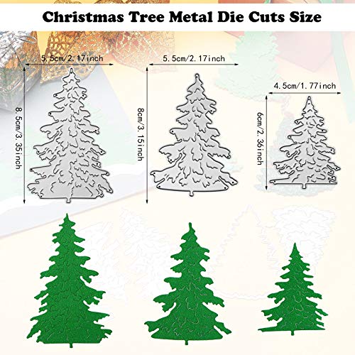 6 Pieces Christmas Tree Metal Die Cuts Christmas Card Dies Metal Tree Cut Stencils Pine Tree Cutting Dies Merry Christmas Tree Cutting Dies Cut For Scrapbook Embossing Album Paper Card Festival Decor #TOP2