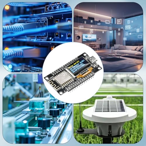 Image of 2Pcs ESP8266 Development Board with 0.96-Inch OLED Color Display, Type-C to Serial Port CH340 Driver NodeMCU ESP-12E Module Pin Header Soldered for Ar-DUI-no IDE