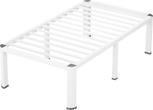 Miniatura 12 de Marco de cama Queen de 20 pulgadas de servicio pesado, 3500 libras, con patas de esquinas redondeadas y diseño anti-chirrido - Plataforma de metal