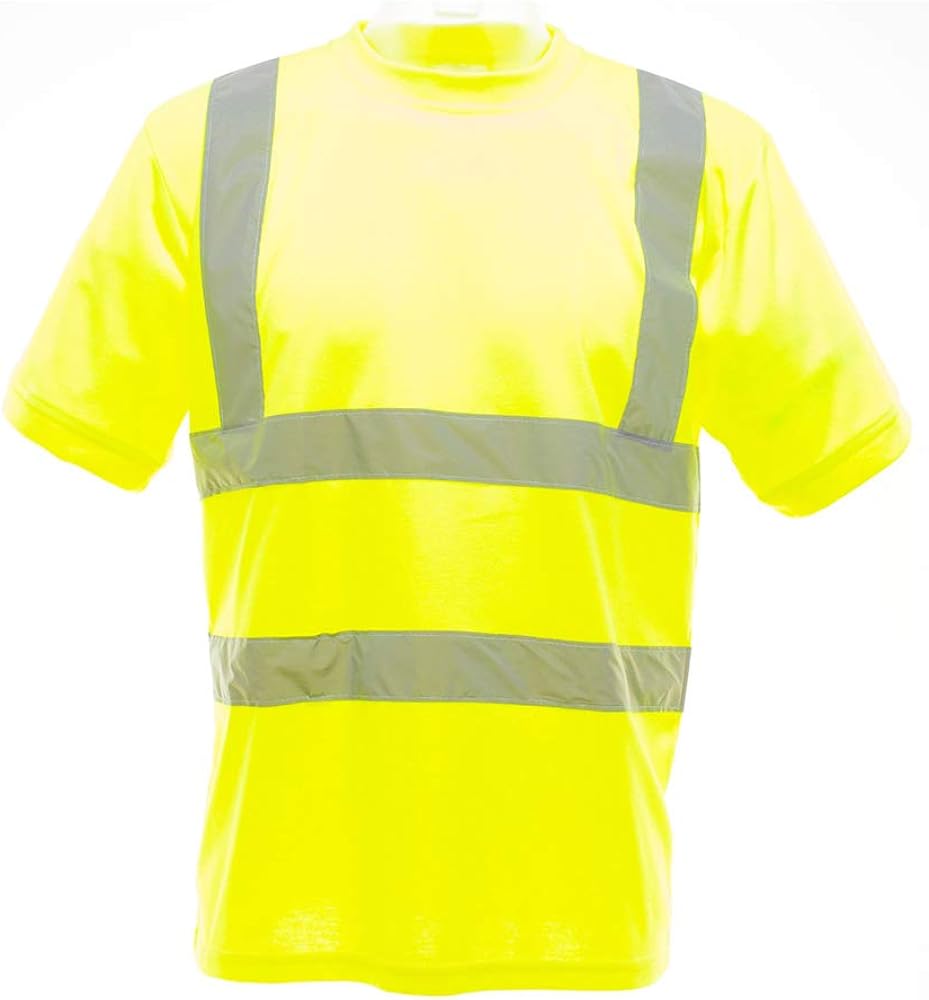 V12 蛍光イエロー 半袖シャツ Amazon | Yoko夜光/蛍光/光反射作業用 安全セーフティー半袖Tシャツ