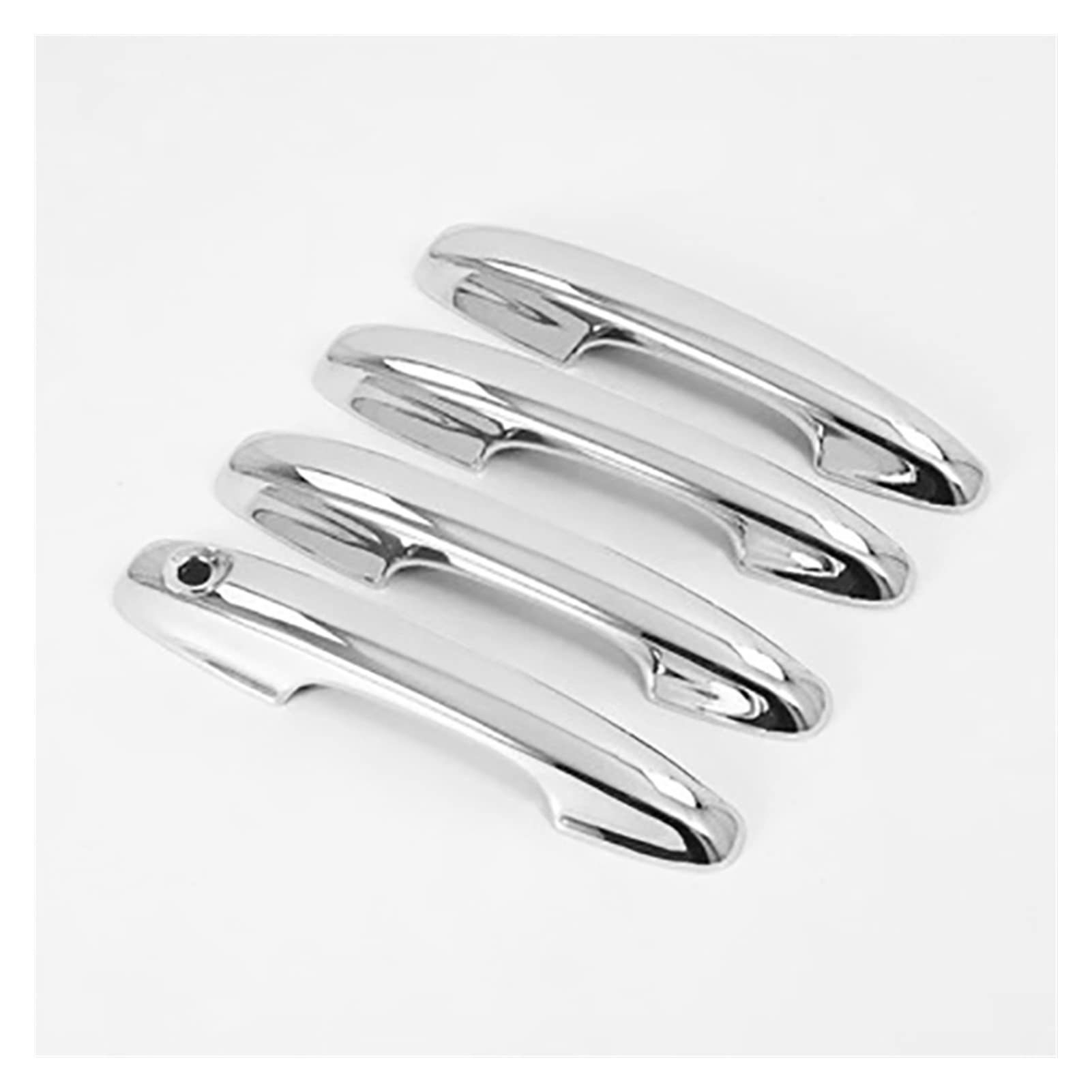 Qwqthgs 1 Car Exterior Door Handle Cap For Focus Mk2 Mk3 4 Pcs Black/Silver Car Door Handle Cover Catch Cap Decoration Trim(1)