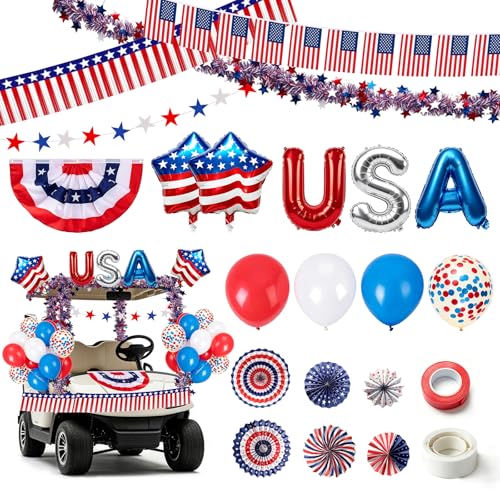 Budget 41-Piece Patriotic Golf Cart Kit