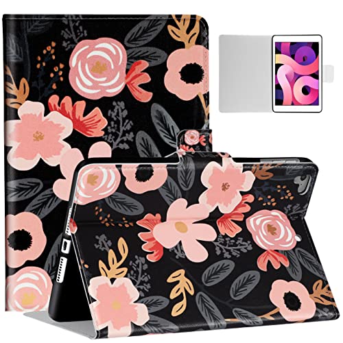 Uppuppy Case for iPad mini 5/4/3/2/1 Cartoon Aesthetic Cute Flowers Floral 5th/4th Generation Kawaii Partten Folio Cover Fashion Slim Stand Cases Women Teens Girls Auto Sleep/Wake for iPad 7.9 inch