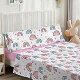 Dalina Textil Juego de Sábanas Infantil para Cama 3 Piezas - 1 Sábanas Bajera Ajustable Cama 105cm con Encimera 175x260cm y 1 Funda de Almohada Larga (Cama de 105x190cm)