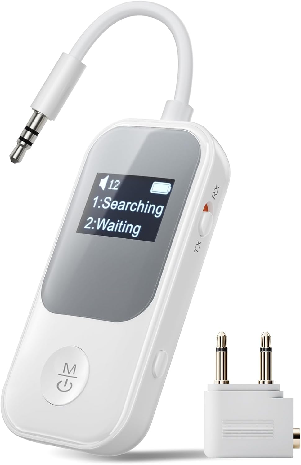 Nulaxy BR08 2-in-1 Bluetooth Transmitter Receiver with Screen & NX16 54W [PD 36W & QC3.0 18W] Bluetooth 5.3 Car Adapter