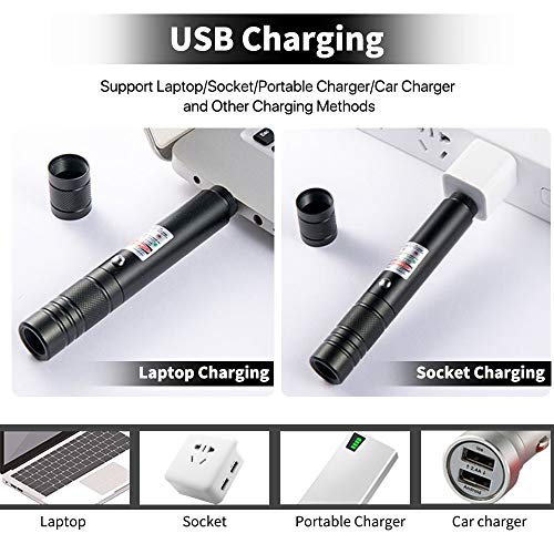 PUZMUG Long Range Pointer with USB Charging, Suitable for Night Outdoor Work