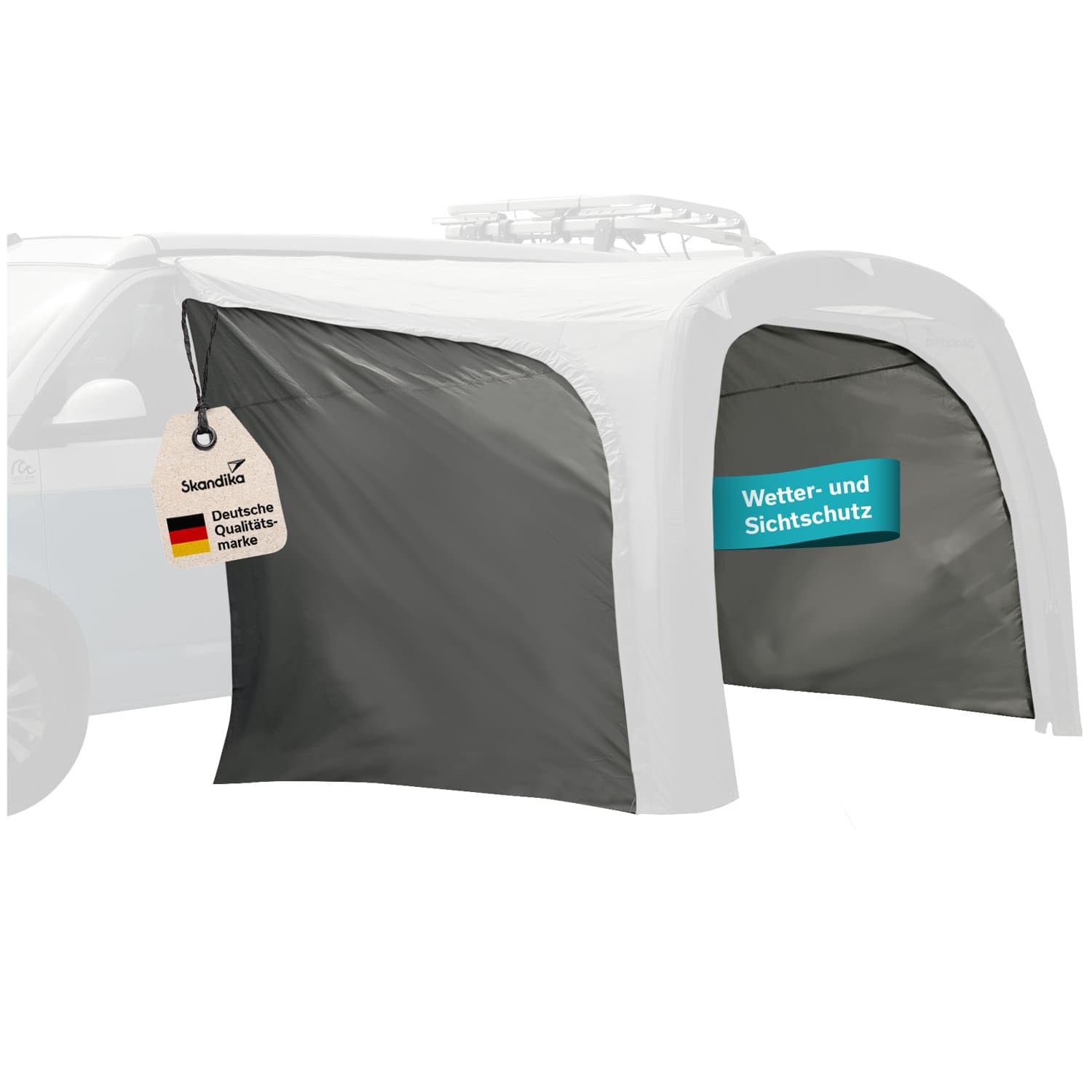 Skandika Seitenwände für Vika Air Van 260 Vorzelt | Seitenwand für Vordach, Caravan Tarp, Sonnensegel, Sonnendach, UV 50+, 3000 mm Wassersäule | für Wohnmobil, Wohnwagen, Camper, Bus