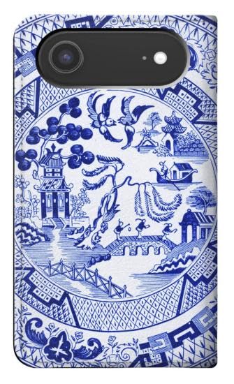 Housse cuir iPhone Air Willow Pattern graphique flip