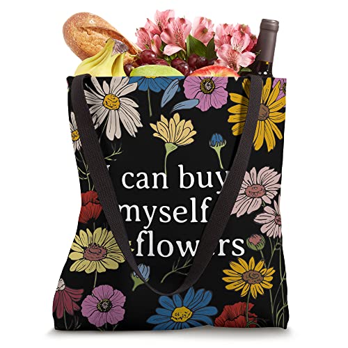 I Can Buy Myself Flowers Woman Retro Summer Aesthetic Tote Bag miniatura 4