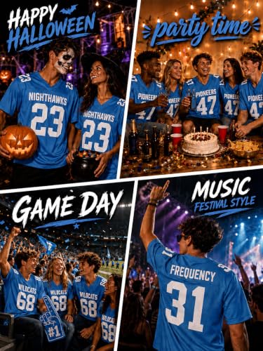 Image of Custom Replica Football Jersey with Name Number Logo