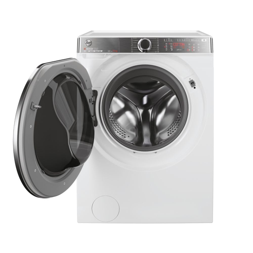 Hoo ver H-WASH 550 - Lavadora de instalación (10 kg, carga frontal, clase A-20%, 1600 vueltas, App hOn, Cycles Care, Vapor AxLxP 85 x 60 x 58 cm, blanco - H5WPB610AMBC8-S