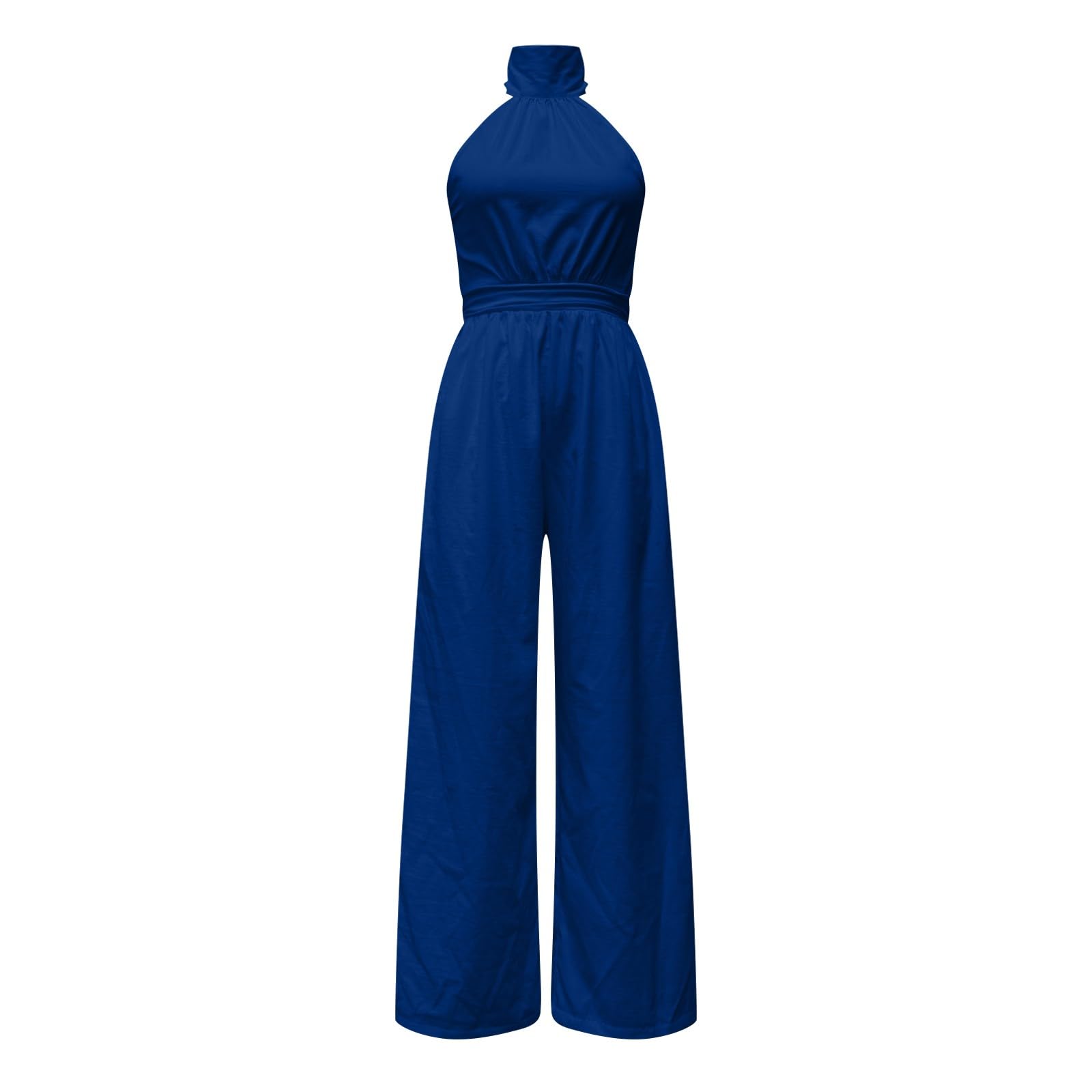 Mono de mujer elegante para boda, traje de pantalón con cuello halter