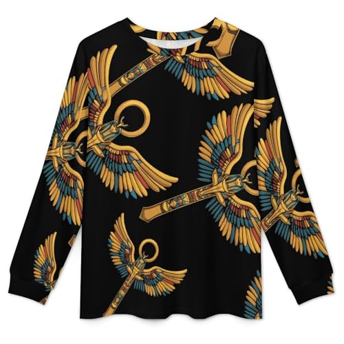 Egyptian Ankh Pajama Set Long Sleeve Lounge Sets Sleepwear 2 Pjs Nightwear for Men Women4