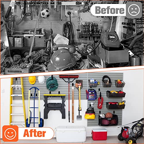 Bsrhome 15 Pack Garage Hooks Heavy Duty,Utility Steel Garage Storage Hooks,Wall Mount Garage Hanger&Organizer For Organizing Power Tools,Ladders,Bulk Items,Bikes,Ropes And More Equipment #TOP2