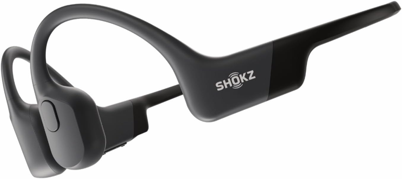 SHOKZ OpenRun - Open-Ear Bluetooth Bone Conduction Sport Headphones (Renewed)