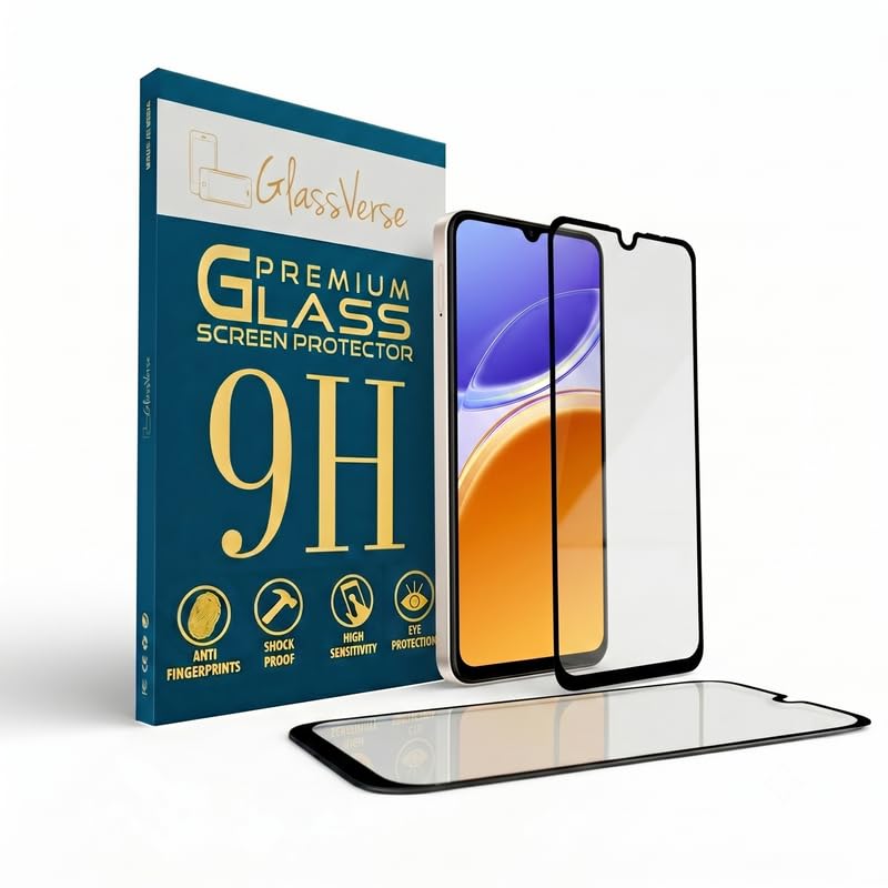 Image of GlassVerse Toughened Oleophobic Tempered Glass For Vivo Y05 (PACK OF 1) with Free Installation Kit. Full screen Coverage - 6.74 inch
