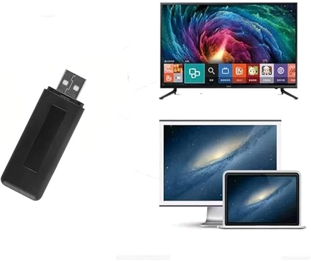 Velidy USB TV Wireless Wi-Fi Adapter,802.11ac 2.4GHz and 5GHz dual-band Wireless Network USB Wifi Adapter for Samsung Smart TV WIS12ABGNX WIS09ABGN 300M, Black