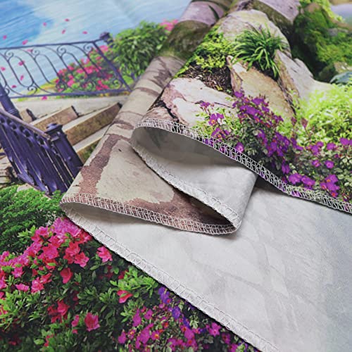 Moon Over Ocean Tapestry Japanese Tapestry Wall Hanging For Bedroom Purple Cherry Blossom Tapestry Night Sky Ocean Wall Tapestry Aesthetic Asian Anime Tapestries For Living Room Decor, 60X40 Inches #TOP6