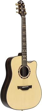 Crafter Guitars 6 String Acoustic-Electric Guitar, Right, Natural STG D22CE PRO