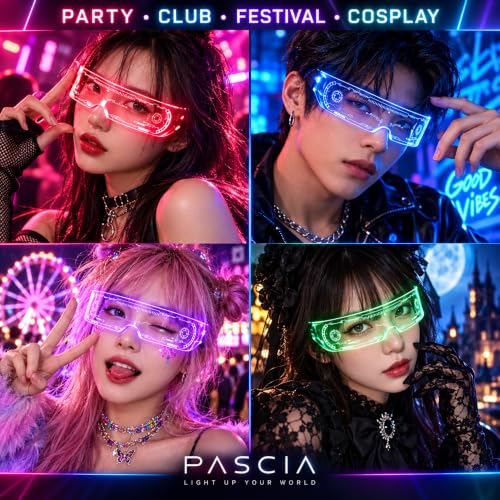 Image of HIFEER Visor Glasses with 7 Colors & 5 Lighting Modes