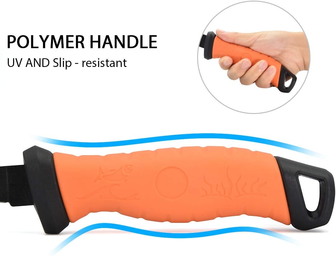 DPNAO Fishing Fillet Knife & Bait Knives, Professional Razor Sharp Stainless-Steel Blade, Comfortable Non-Slip Grip, Includes Sheath and Sharpener : Sports & Outdoors