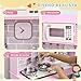 Imagen de HOMCOM Cocina de Juguete de Madera para Niños de +3 Años Cocina Infantil con Luz Sonidos Dispensador de Agua Horno Fregadero Grifo con Agua y Placa de Cocina 70x29x90 cm Rosa
