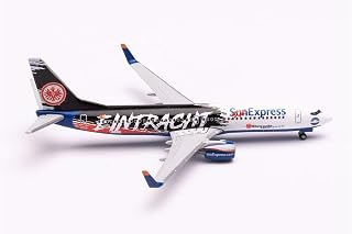 Herpa 613200 Sun Boeing 737-800 "Eintracht Frankfurt-SGE Express-TC-SPC Aircraft Making Miniature Models Collectible, Multi-Coloured