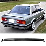 MagicDrift Trunk Spoiler, Compatible with 1984-1992 BMW E30 3 Series, OE is Style Flexible Polyurethane(PU) Rear Boot Deck Lid Tail Wing, Unpainted Black