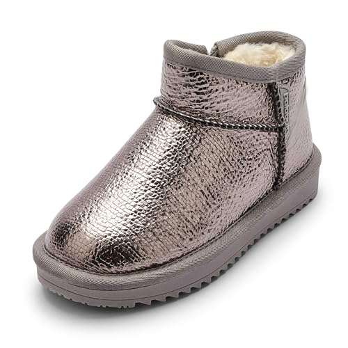 Balabala Water Resistant Girls Snow Boots Winter Boots Kids Snow Boots Boys Snow Boots Classic Suede Warm Hiking Boots