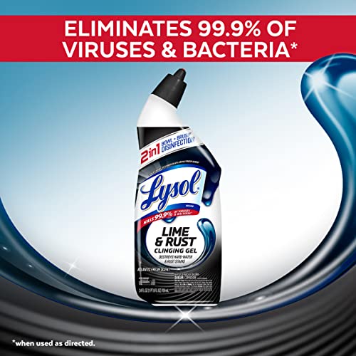 Lysol Lime & Rust Remover Toilet Bowl Cleaner, 48oz (2X24oz), 10X Cleaning Power - image 2